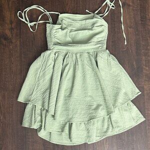 Light Green Layered women’s Dress
